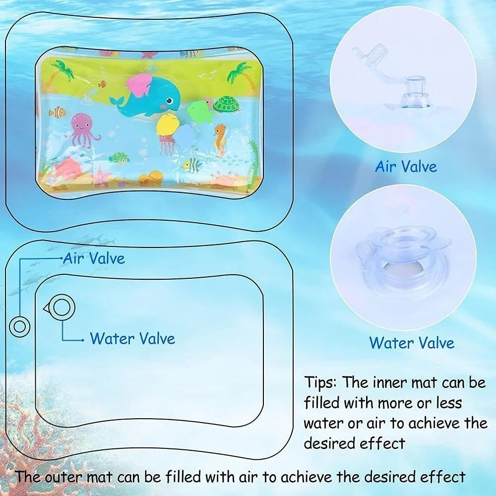 Tummy time water mat