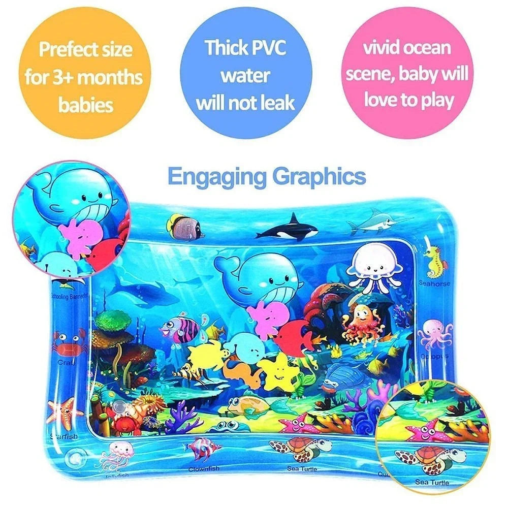 Tummy time water mat