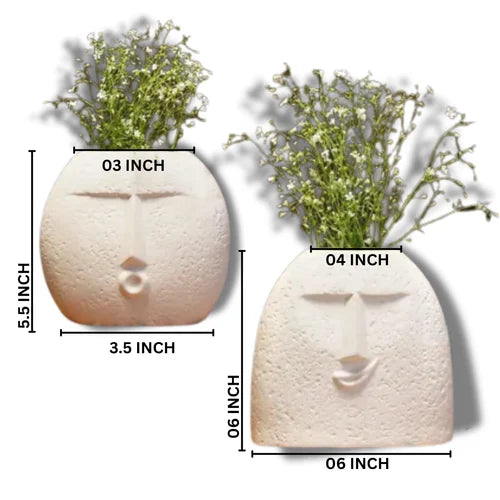 Ceramic face vase