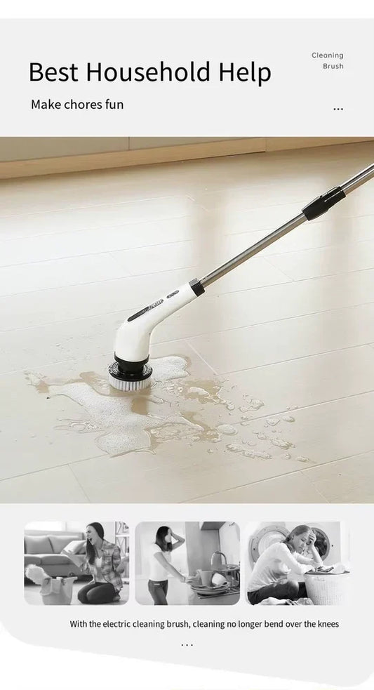 9 in 1 electric scrubber brush