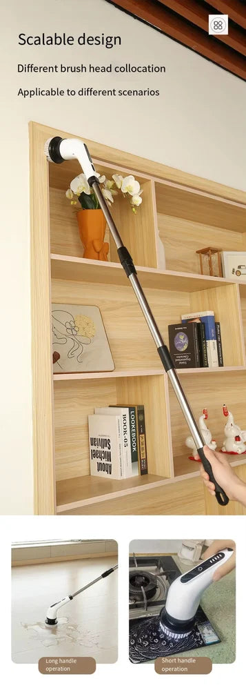 9 in 1 electric scrubber brush