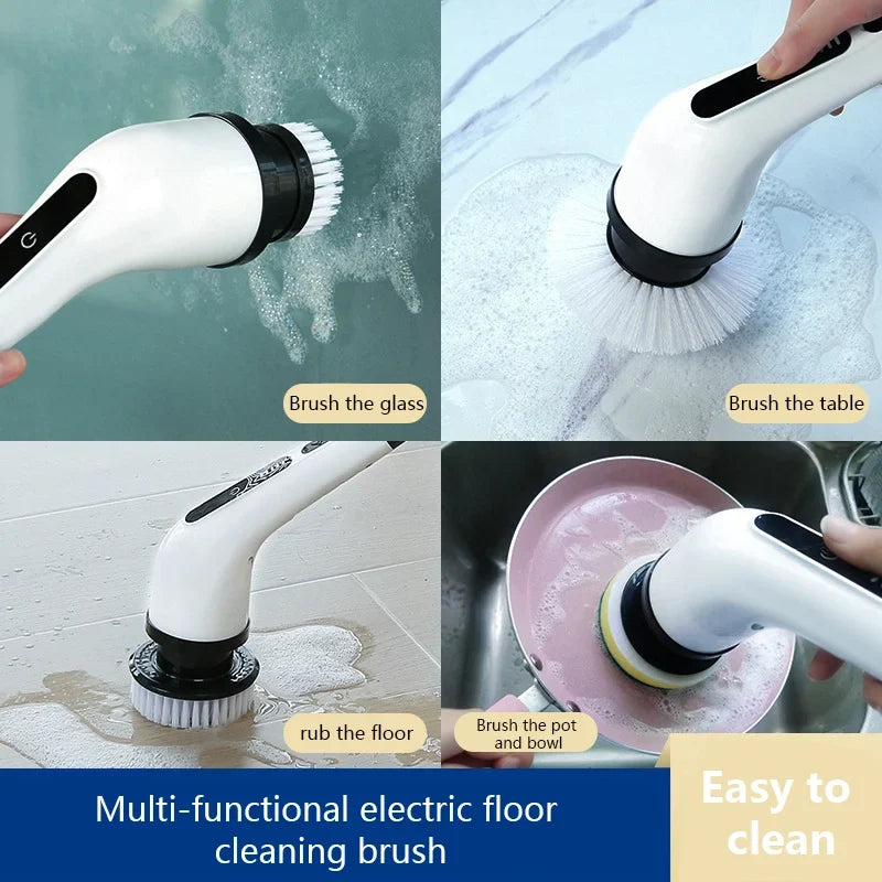 9 in 1 electric scrubber brush