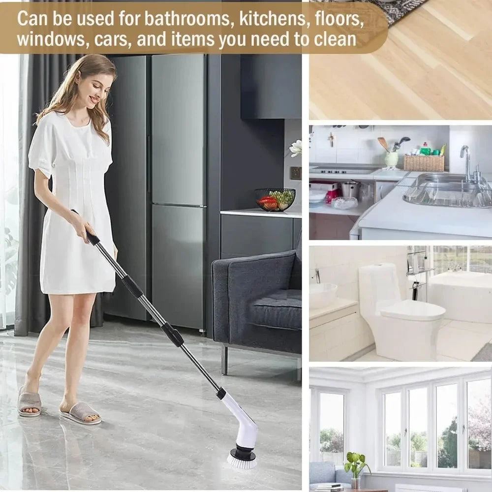 9 in 1 electric scrubber brush