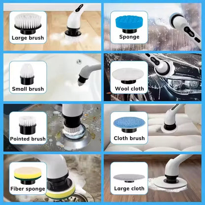 9 in 1 electric scrubber brush