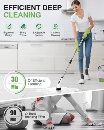 9 in 1 electric scrubber brush