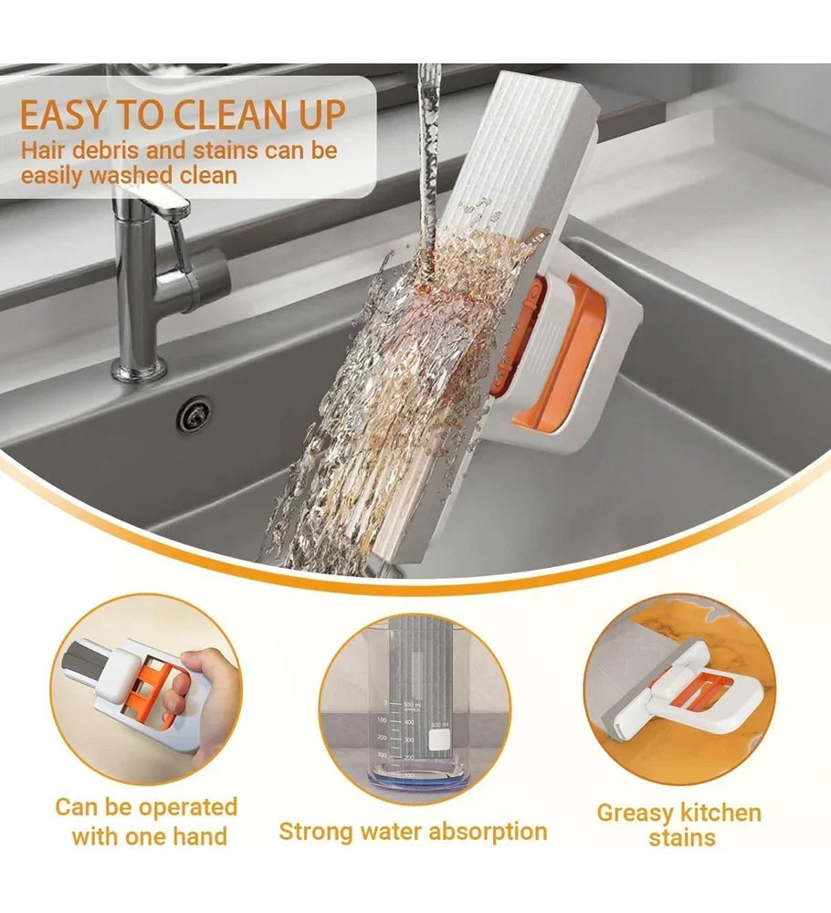 Mini foldable sponge mop