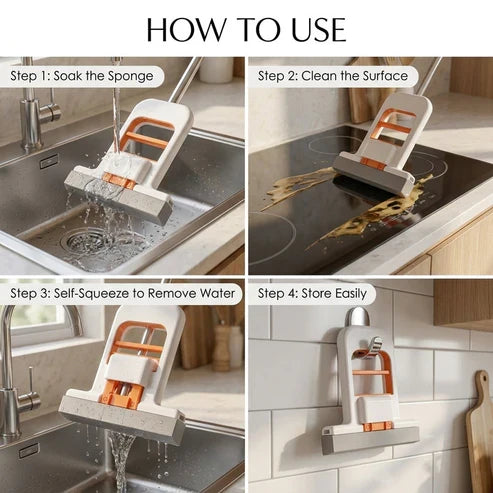 Mini foldable sponge mop