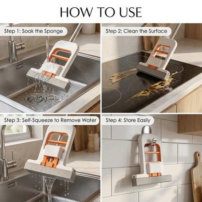 Mini foldable sponge mop